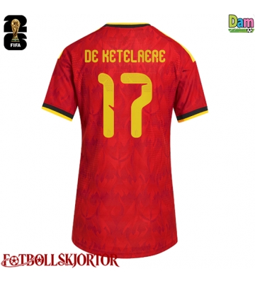 Belgien Charles De Ketelaere #17 Hemmatröja Dam VM 2026 Kortärmad